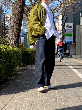 「BLUE SAKURA（ブルーサクラ）のアイテム」を使った、yotaさん（メンズ・174cm）の春コーディネート