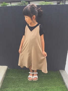 「LBC（エルビーシー）のアイテム（ワンピース/ドレス）」を使った、amiyu◡̈♥︎さん（キッズ・110cm）の夏コーディネート