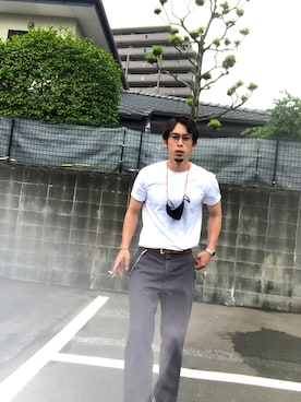 「RED KAP（レッドキャップ）のアイテム（スラックス）」を使った、kohkiさん（メンズ・178cm）の春コーディネート
