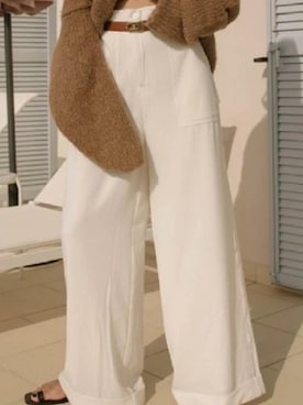 「ZARA WOMAN（ザラウーマン）のアイテム（チノパンツ）」を使った、あめさん（レディース・161cm）の秋コーディネート