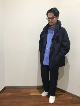 「COMOLI（コモリ）のアイテム（ジャケット/アウター）」を使った、KANEKO TAKUYAさん（メンズ・165cm）の春コーディネート