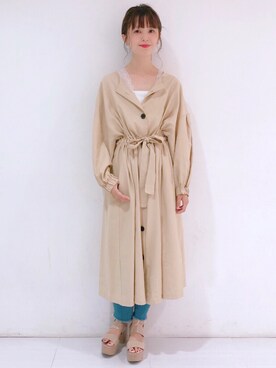 「Omekashi（オメカシ）のVレースフレンチプルオーバー（Tシャツ/カットソー）」を使った、anna  aoyamaさん（レディース・161cm）の夏コーディネート