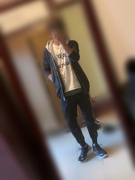「wjk（ダヴルジェイケイ）のアイテム（その他）」を使った、A>\ATA/<Aさん（メンズ・172cm）の秋コーディネート