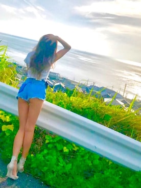 「海」｜「アイテム（パンプス）」を使った、ᴋ ❁さん（レディース・156cm）の冬コーディネート