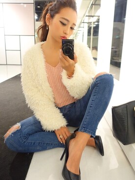 みすさち【見須幸代】さん（レディース・160cm）の冬コーディネート