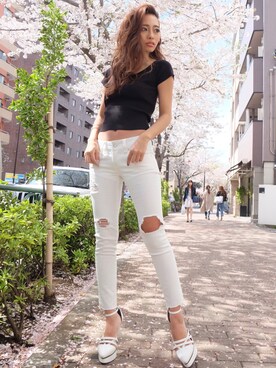 みすさち【見須幸代】さん（レディース・160cm）の春コーディネート