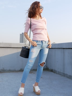 みすさち【見須幸代】さん（レディース・160cm）の夏コーディネート