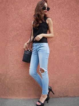 みすさち【見須幸代】さん（レディース・160cm）の夏コーディネート