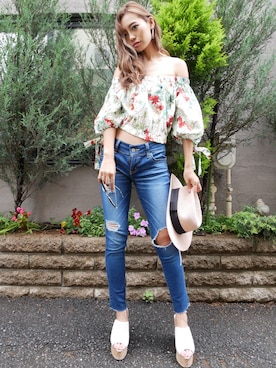 みすさち【見須幸代】さん（レディース・160cm）の夏コーディネート