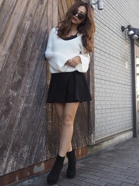 みすさち【見須幸代】さん（レディース・160cm）の秋コーディネート