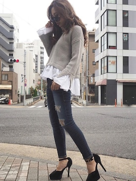 みすさち【見須幸代】さん(レディース・160cm)の秋コーディネート