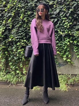 「rienda（リエンダ）のアイテム（キャップ）」を使った、みすさち【見須幸代】さん（レディース・160cm）の秋コーディネート