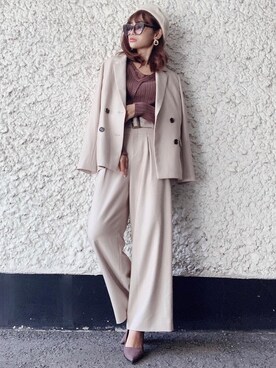 みすさち【見須幸代】さん（レディース・160cm）の春コーディネート