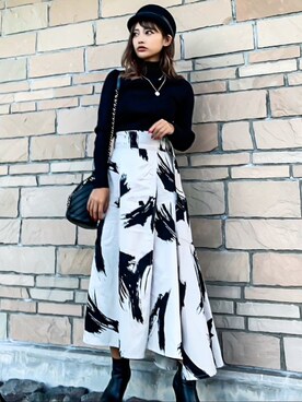 「rienda（リエンダ）のアイテム（キャップ）」を使った、みすさち【見須幸代】さん（レディース・160cm）の春コーディネート