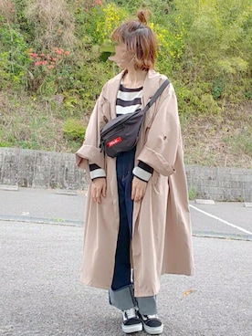 「select MOCA（セレクトモカ）のアイテム（トレンチコート）」を使った、piiiikoさん（レディース・152cm）の春コーディネート