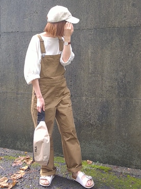 「FILA」｜「アイテム（オールインワン・サロペット）」を使った、piiiikoさん（レディース・152cm）の夏コーディネート