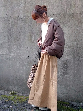 「リバーシブル」｜「アイテム（アナログ腕時計）」を使った、piiiikoさん（レディース・152cm）の秋コーディネート