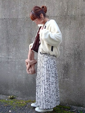 「ポニーテール」｜「アイテム（ブルゾン）」を使った、piiiikoさん（レディース・152cm）の冬コーディネート