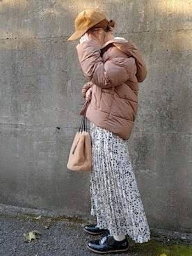 「Honeys（ハニーズ）のアイテム（ダウンジャケット/コート）」を使った、piiiikoさん（レディース・152cm）の冬コーディネート