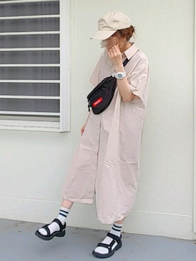 「Another Edition（アナザーエディション）のアイテム（シューズ）」を使った、piiiikoさん（レディース・152cm）の夏コーディネート