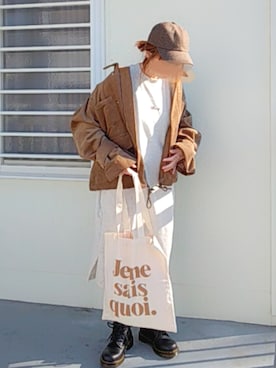 「DHOLIC（ディーホリック）のアイテム（その他アウター）」を使った、piiiikoさん（レディース・152cm）の冬コーディネート