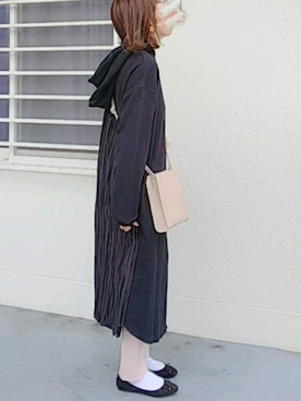 「AmbreNeige」｜「アイテム（スラックス）」を使った、piiiikoさん（レディース・152cm）の春コーディネート