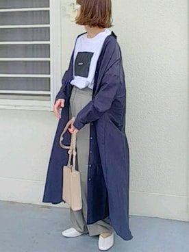 「アイテム（パンプス、ホワイト系）」を使った、piiiikoさん（レディース・152cm）の春コーディネート