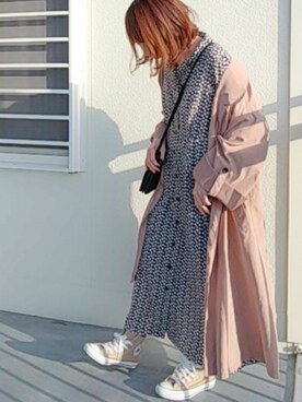 「select MOCA（セレクトモカ）のアイテム（トレンチコート）」を使った、piiiikoさん（レディース・152cm）の春コーディネート