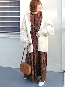 「SonnyLabel」｜「アイテム（アナログ腕時計）」を使った、piiiikoさん（レディース・152cm）の秋コーディネート