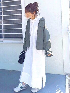 「reca（レカ）のアイテム（マウンテンパーカー）」を使った、piiiikoさん（レディース・152cm）の春コーディネート