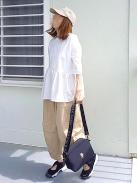 「AmbreNeige」｜「アイテム（キャップ）」を使った、piiiikoさん（レディース・152cm）の春コーディネート