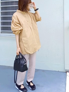 「AmbreNeige」｜「アイテム（スラックス）」を使った、piiiikoさん（レディース・152cm）の春コーディネート