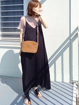 「シア―ブラウス」｜「アイテム（腕時計）」を使った、piiiikoさん（レディース・152cm）の夏コーディネート