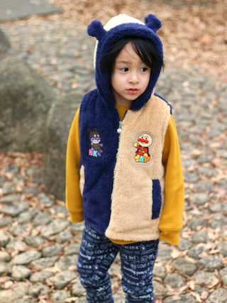 Anpanman Kids Collection アンパンマンキッズコレクション の ばいきんまんボアベスト ベスト Wear