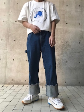 「ADER error（アーダーエラー）のアイテム（パンツ）」を使った、リさん（メンズ・170cm）の夏コーディネート