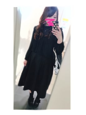 「ZARA（ザラ）のアイテム（シャツ/ブラウス、ブラック系）」を使った、みおりさん（レディース・161cm）の夏コーディネート