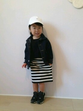 「Lee（リー）のアイテム（帽子）」を使った、rinnさん（キッズ・90cm）の春コーディネート