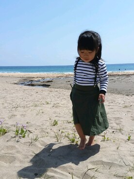 「アイテム（サスペンダー）」を使った、rinnさん（キッズ・90cm）の春コーディネート