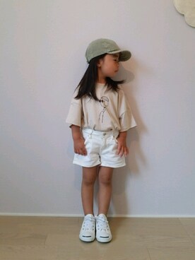 「ショーパン」｜「アイテム（その他）」を使った、rinnさん（キッズ・100cm）の夏コーディネート