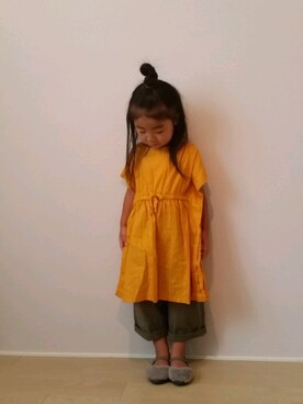 「マスタード」｜「アイテム（ラッピングキット）」を使った、rinnさん（キッズ・100cm）の夏コーディネート