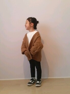 「アイテム（サングラス）」を使った、rinnさん（キッズ・100cm）の冬コーディネート