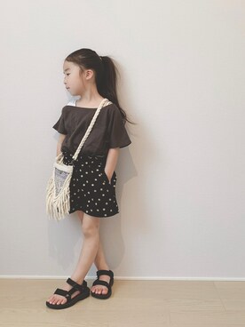「こどもの日」｜「アイテム（サンダル）」を使った、rinnさん（キッズ・110cm）の春コーディネート