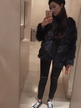 「ohotoro」｜「アイテム（ジャケット/アウター）」を使った、Nakoさん（レディース・167cm）の冬コーディネート