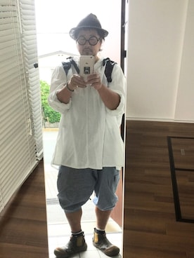 「CAMO（カモ）のアイテム」を使った、かべちゃんさん（メンズ・171cm）の夏コーディネート