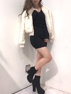 「LIPSERVICE（リップサービス）のアイテム（ブルゾン）」を使った、あやなさん（レディース・150cm）の秋コーディネート