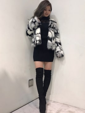 「LIPSERVICE（リップサービス）のアイテム（その他アウター）」を使った、あやなさん（レディース・150cm）の秋コーディネート
