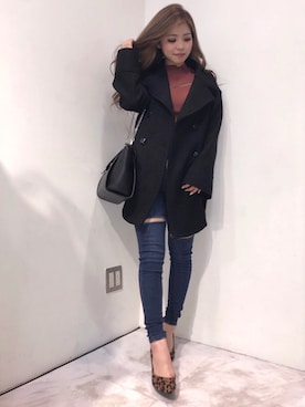「LIPSERVICE（リップサービス）のアイテム（その他アウター）」を使った、あやなさん（レディース・150cm）の冬コーディネート