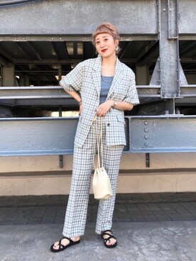 あみこさん（レディース・156cm）の春コーディネート