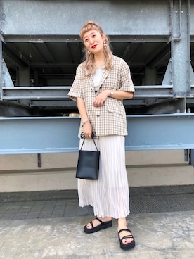 あみこさん（レディース・156cm）の春コーディネート