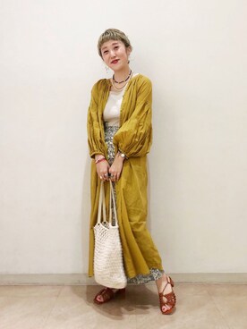 「メッシュバッグ」｜「アイテム（その他）」を使った、あみこさん（レディース・156cm）の夏コーディネート